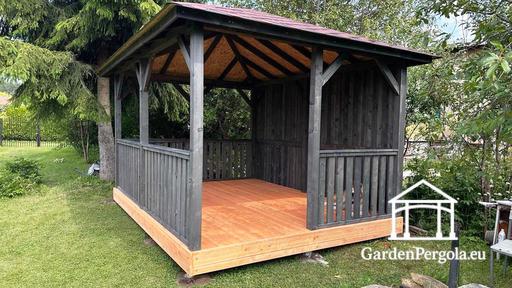 3x4m aiamajake oranži põrandaga - garden gazebo pergola