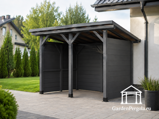 3x3 m puidust prügikastide varjualune - garden gazebo pergola