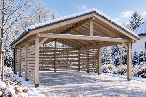 4,5 × 5 m puidust autovarjualune kahekaldelise metallkatusega - garden gazebo pergola