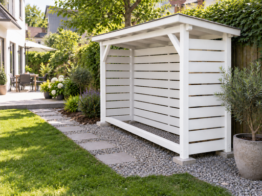 1 × 2 m väike puidust küttepuude varjualune ühekaldelise katusega - garden gazebo pergola