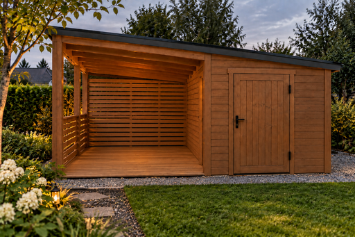 4,5x4,5 m puidust aiapaviljon koos panipaiga ja varjualusega - garden gazebo pergola